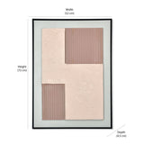 Square Texture Canvas Wall Painting (Brown & Beige)