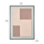 Square Texture Canvas Wall Painting (Brown & Beige)