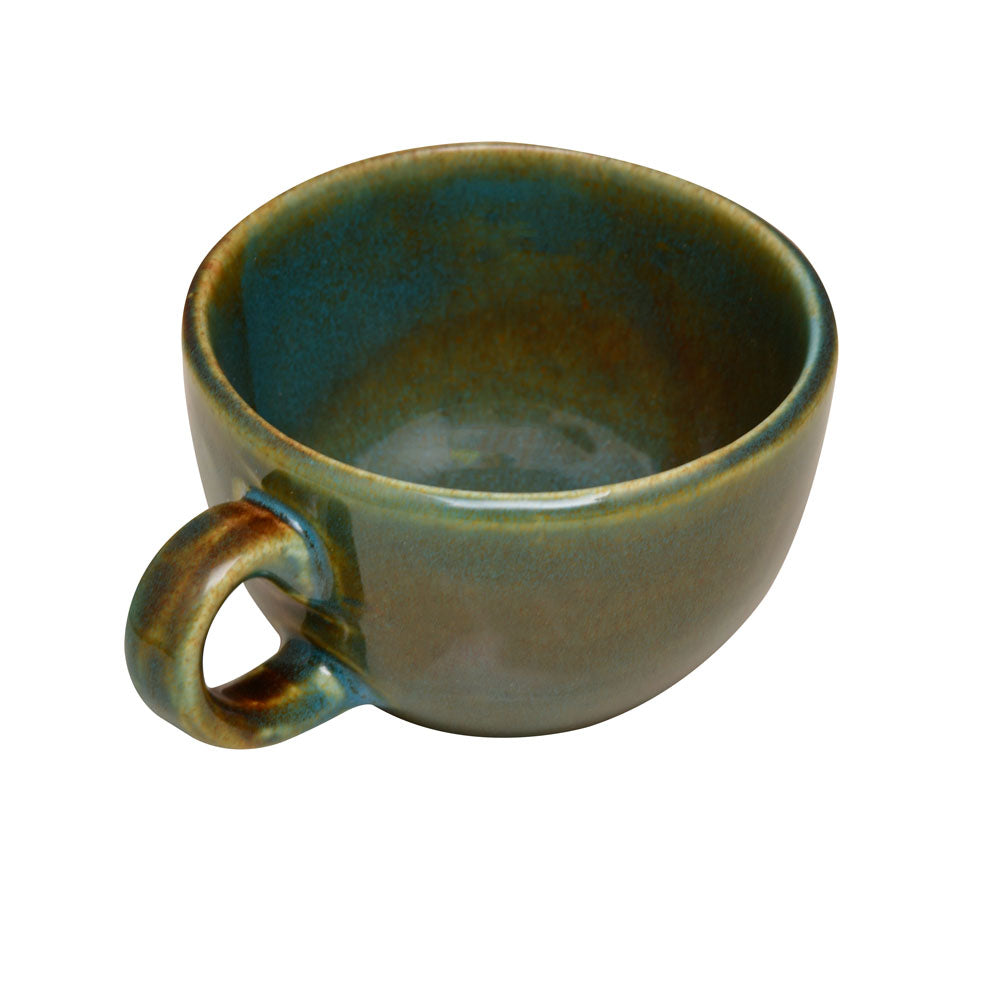 Glaze Cup & Saucer Set (Moss Green)