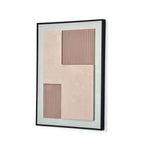 Square Texture Canvas Wall Painting (Brown & Beige)