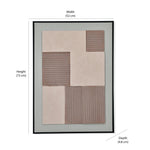 Square Texture Canvas Wall Painting (Brown & Beige)