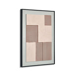 Square Texture Canvas Wall Painting (Brown & Beige)