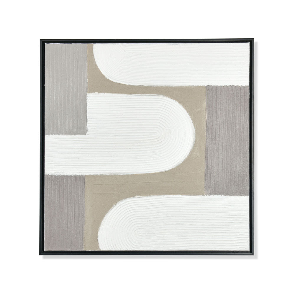 Abstract Arches Canvas Wall Painting (Beige)