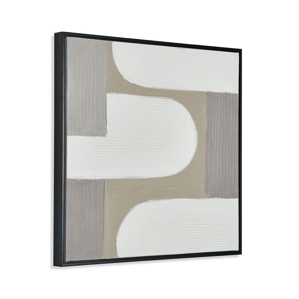 Abstract Arches Canvas Wall Painting (Beige)