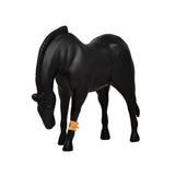 Horse with Butterfly Polyresin Showpiece (Black)