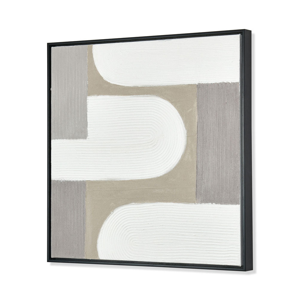 Abstract Arches Canvas Wall Painting (Beige)