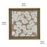 Flower Texture Canvas Wall Painting (White & Beige)