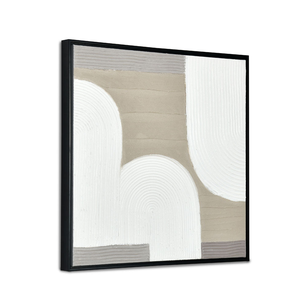 Abstract Arches Canvas Wall Painting (Beige)