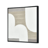 Abstract Arches Canvas Wall Painting (Beige)