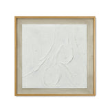 Abstract Texture Canvas Wall Painting (White & Beige)