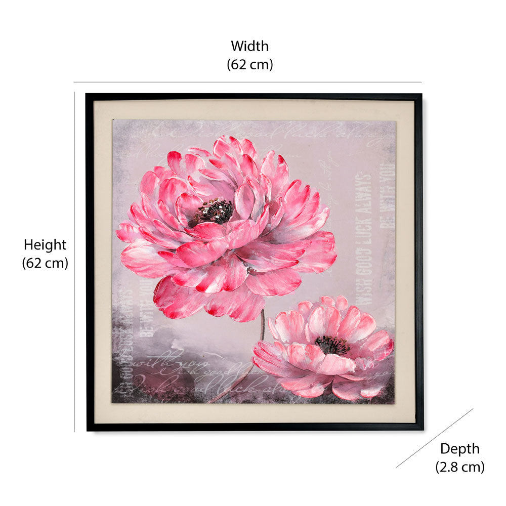 Flower Art Canvas Wall Painting (Pink)