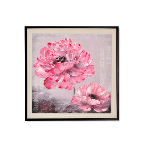 Flower Art Canvas Wall Painting (Pink)