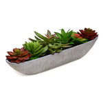 Artificial Succulent Plant With Oval Pot (Green)