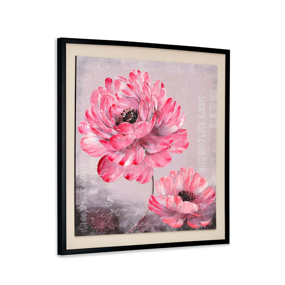 Flower Art Canvas Wall Painting (Pink)