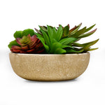 Artificial Succulent Plant With Round Pot (Green)