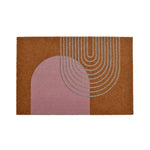 Arches Design Polyester 16' x 24' Anti-Slip Door Mat (Brown & Pink)