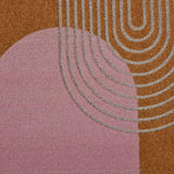 Arches Design Polyester 16' x 24' Anti-Slip Door Mat (Brown & Pink)