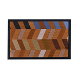 Zig Zag Design 16' x 24' Anti-Slip Door Mat (Brown)