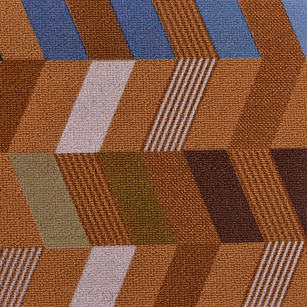 Zig Zag Design 16' x 24' Anti-Slip Door Mat (Brown)