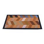 Zig Zag Design 16' x 24' Anti-Slip Door Mat (Brown)