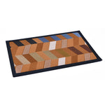 Zig Zag Design 16' x 24' Anti-Slip Door Mat (Brown)