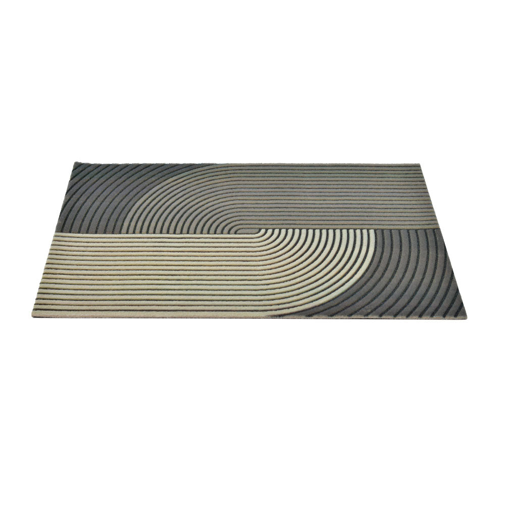 Fluted Arch Loop Design Polyester 16' x 24' Anti-Slip Door Mat (Brow)