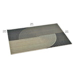 Fluted Arch Loop Design Polyester 16' x 24' Anti-Slip Door Mat (Brow)