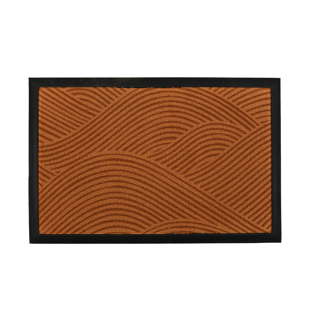 Wavy 16' x 24' Anti-Slip Door Mat (Brown)