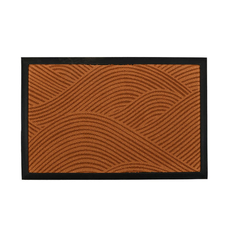 Wavy 16' x 24' Anti-Slip Door Mat (Brown)