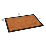 Wavy 16' x 24' Anti-Slip Door Mat (Brown)