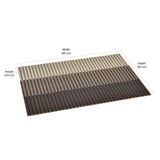 Tri Strips Design Polyester 16' x 24' Anti-Slip Door Mat (Brown)