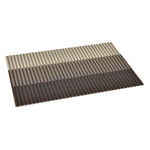 Tri Strips Design Polyester 16' x 24' Anti-Slip Door Mat (Brown)