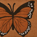 Butterfly Design Polyester 16' x 24' Anti-Slip Door Mat (Rust)