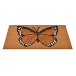 Butterfly Design Polyester 16' x 24' Anti-Slip Door Mat (Rust)