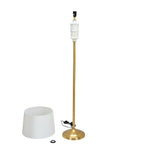 Marbela Fabric Shade Metal Base Floor Lamp 158 cm (White & Gold)