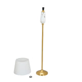 Marbela Fabric Shade Metal Base Floor Lamp 163. 5 cm (White & Gold)