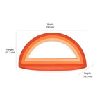 Gradient Semi Circle MDF Wall Decor (Orange)