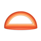 Gradient Semi Circle MDF Wall Decor (Orange)