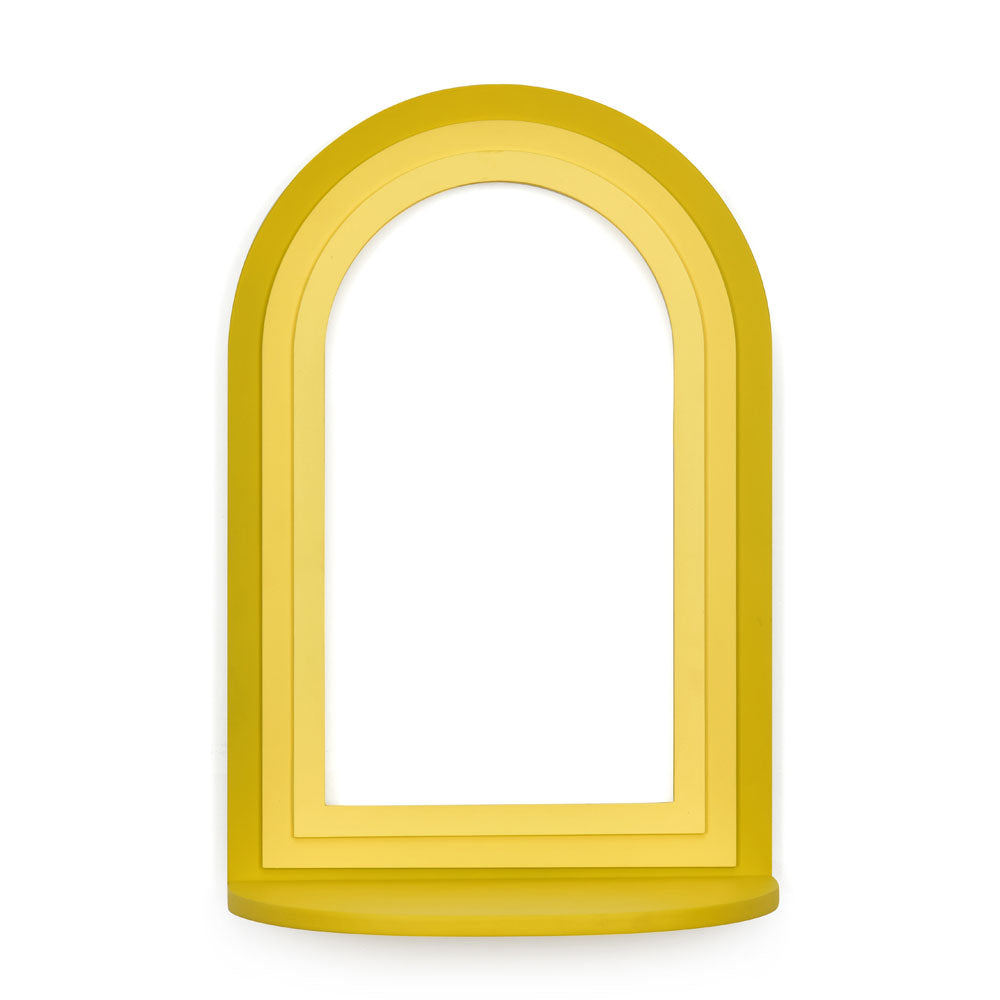 Nilkamal Gradient Arch MDF Wall Decor (Yellow)