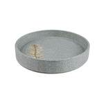 Leaf Design Polyresin Decorative Platter (Grey)