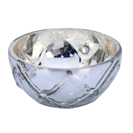 Decorative Votive Candle Holder Set of 2 (Silver)