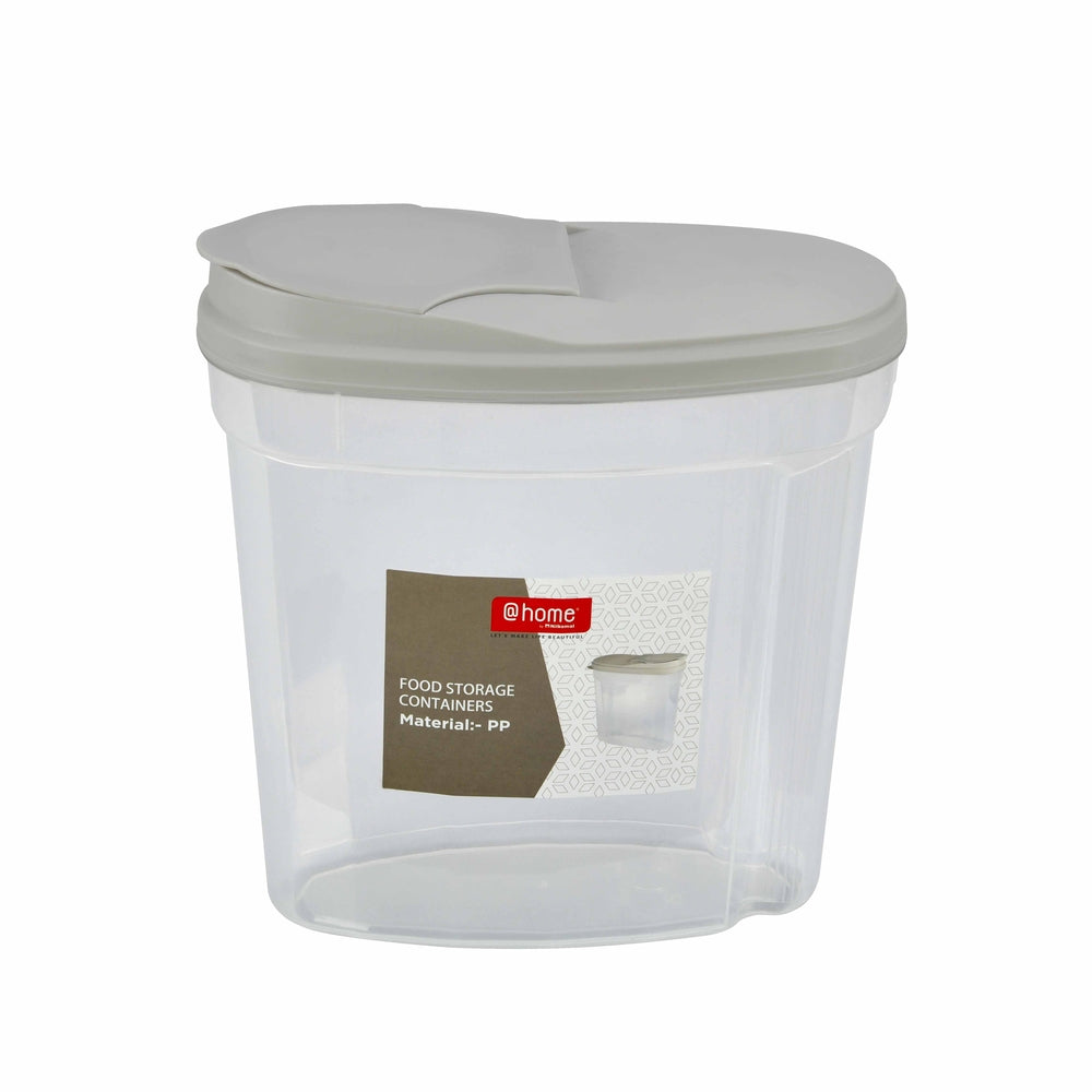 Polypropylene Kitchen Grocery Storage Container 2.9 L (Transparent & Grey)