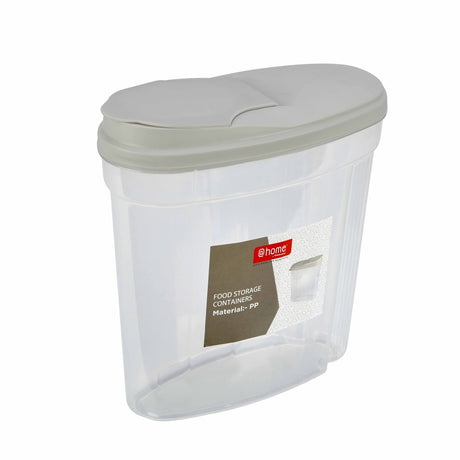 Polypropylene Kitchen Grocery Storage Container 2.9 L (Transparent & Grey)