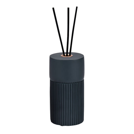 Fluted Design Reed Diffuser Storage Jar With 3 Sticks (Grey)