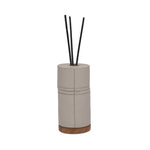 Leather Finish Reed Diffuser Storage Jar With 3 Sticks (Cream)