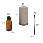 Leather Finish Reed Diffuser Storage Jar With 3 Sticks (Cream)