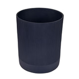 Fluted Design Polyresin Round Dustbin (8 Litre, Grey)