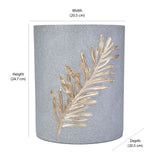 Leaf Design Polyresin Dustbin (8 Litre, Grey)