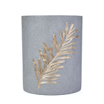 Leaf Design Polyresin Dustbin (8 Litre, Grey)