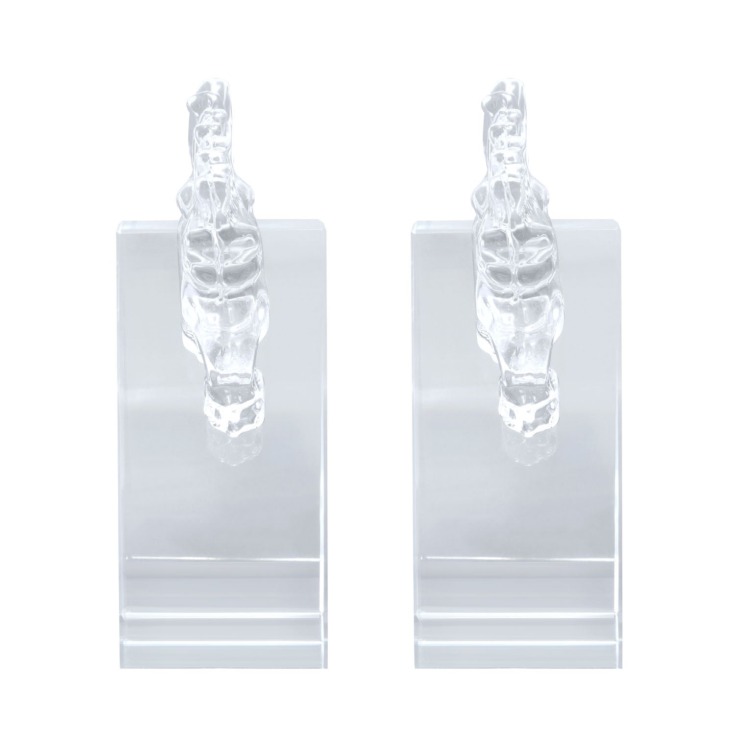 Horse Head Crystal Bookends Set of 2 (Transparent)